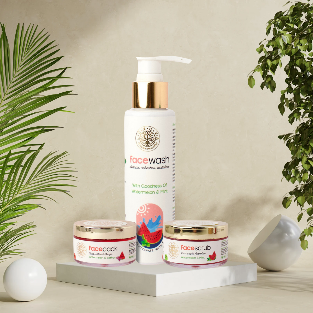 Luxova Watermelon Face Scrub & Face Pack Combo