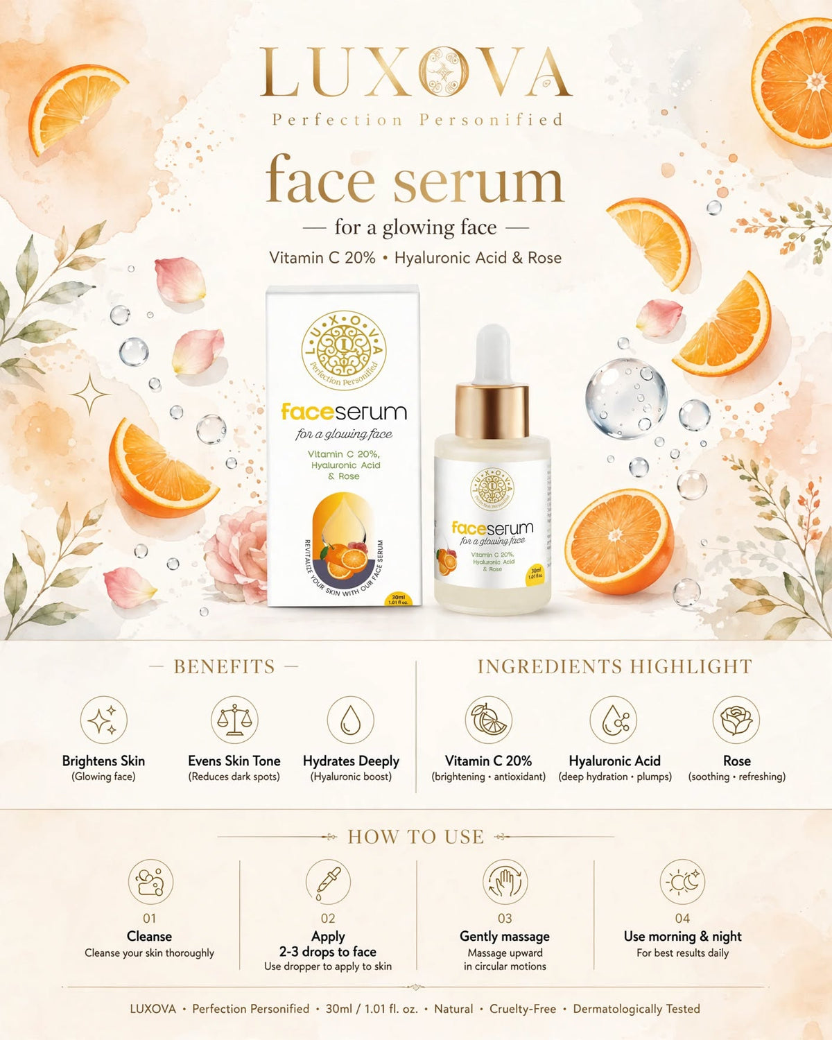 LUXOVA Hyaluronic Acid Face Serum