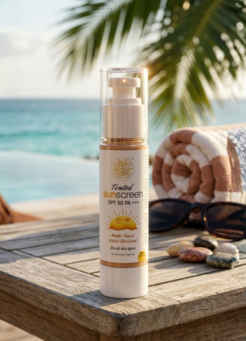 tinted luxova sunscreen with spf 50